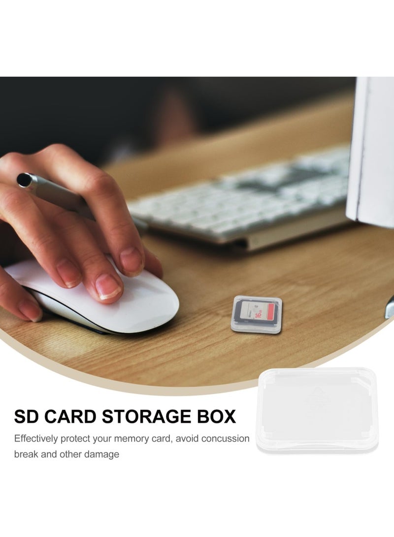 Clear Plastic Memory Card Case Memory Card Case Holder Compatible with  Micro Flash Card (100pcs) - Image 3